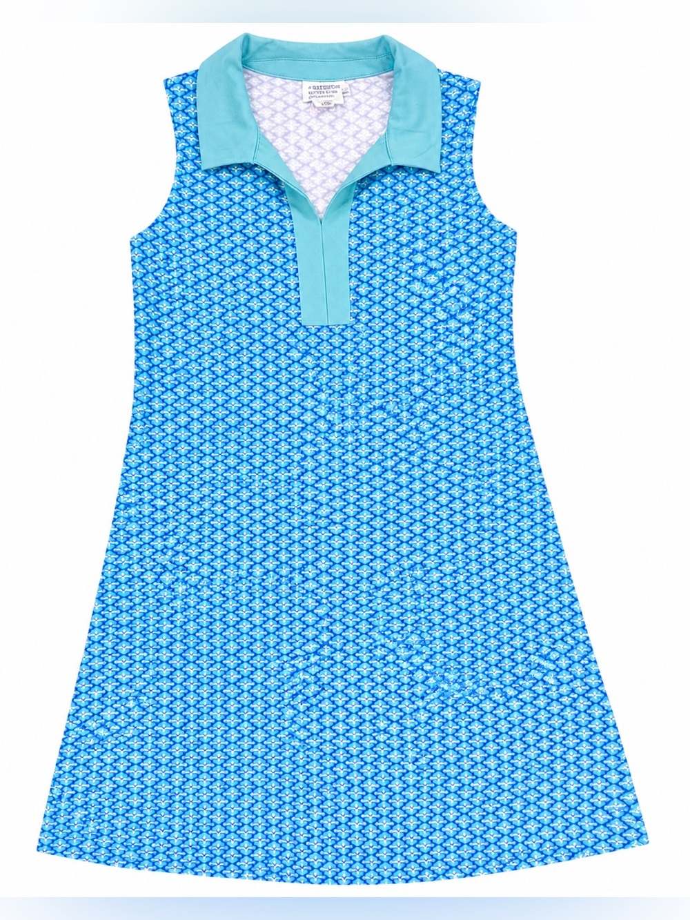 Sigrid Olsen Light Blue Patterned Golf Dress XS